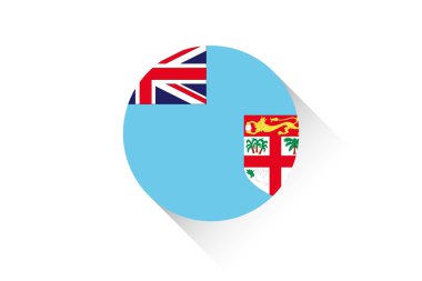 Fiji gölgesi ile yuvarlak bayrak