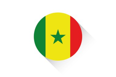 Senegal gölgesi ile yuvarlak bayrak