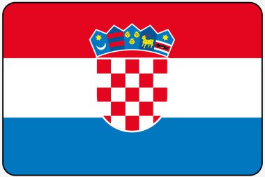 Köşeleri yuvarlatılmış ve siyah dışarı düz tasarlamak bayrak