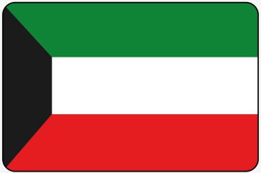 Köşeleri yuvarlatılmış ve siyah dışarı düz tasarlamak bayrak