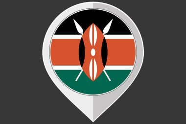 İşaretçi ile Kenya bayrağı