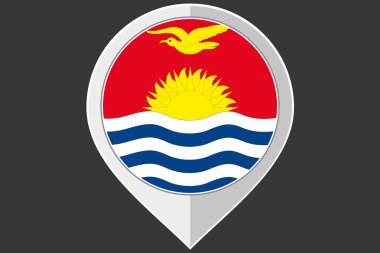 İşaretçi Kiribati bayrağı ile
