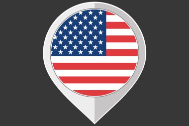 İşaretçi ile Amerika Birleşik Devletleri bayrağı