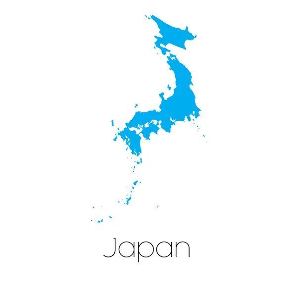 日本の国の名前の青い図形 — ストックベクタ