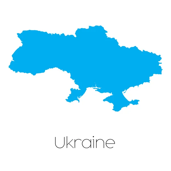 ウクライナの国の名前の青い図形 — ストックベクタ