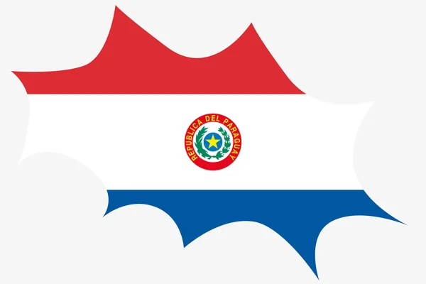 Explosion mit der Flagge Paraguays — Stockvektor