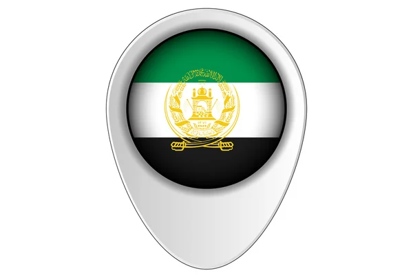 Carte 3D Pointeur Drapeau Illustration du pays d'Afghanistan — Image vectorielle