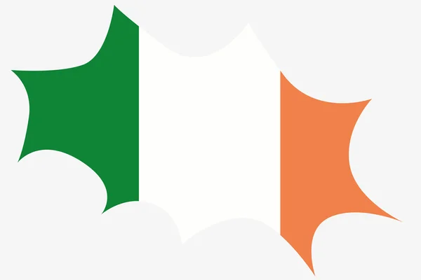 Explosion avec le drapeau d'Irlande — Image vectorielle