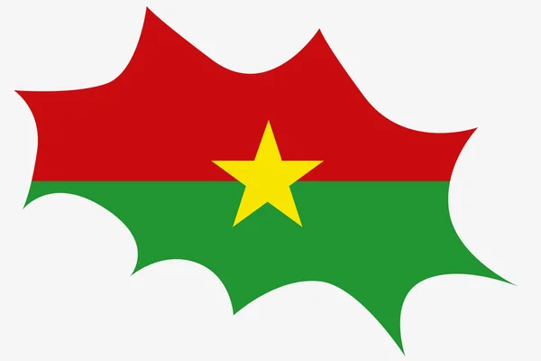 Explosión con la bandera de Burkina Faso — Archivo Imágenes Vectoriales