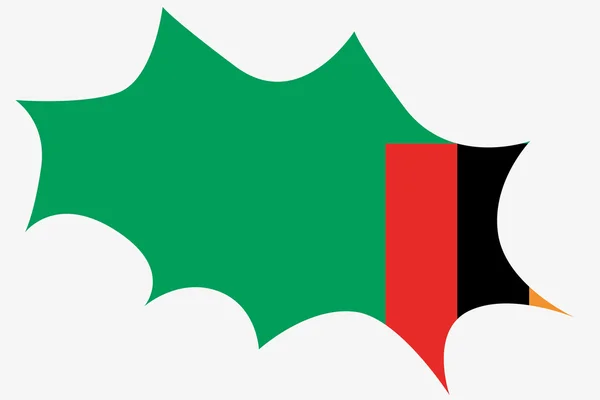 Explosión con la bandera de Zambia — Archivo Imágenes Vectoriales