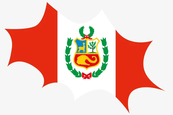 Explosão com a bandeira do Peru —  Vetores de Stock