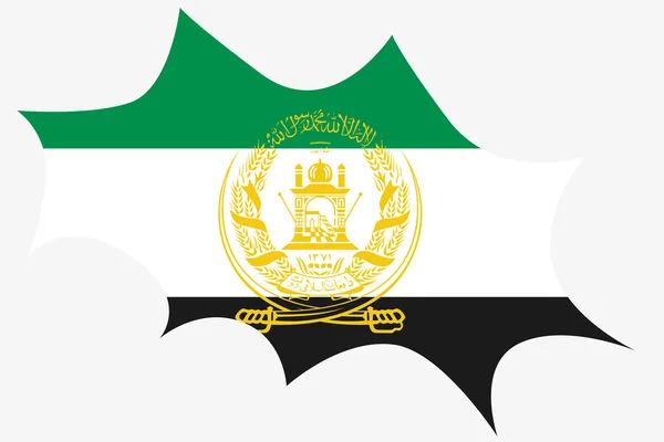 Explosion avec le drapeau de l'Afghanistan — Image vectorielle