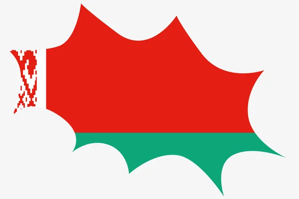 Explosión con la bandera de Belarús — Archivo Imágenes Vectoriales