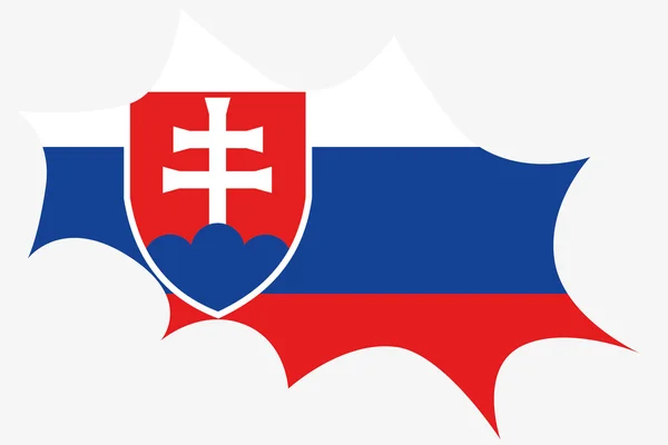 Explosão com a bandeira da Eslováquia — Vetor de Stock