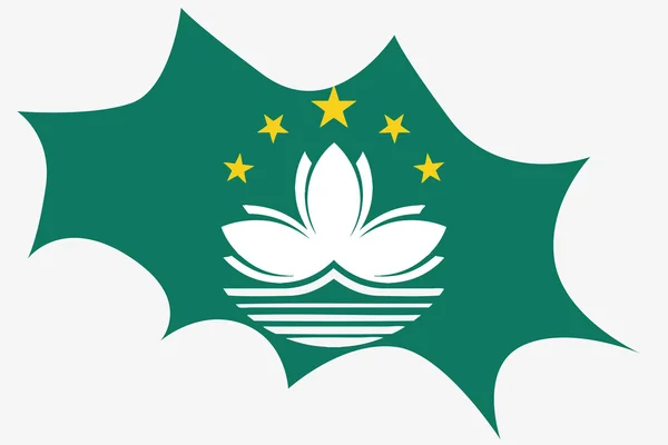 Explosión con la bandera de Macao — Archivo Imágenes Vectoriales