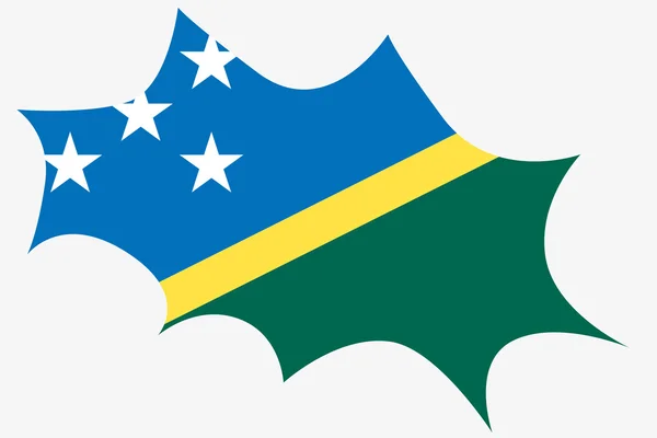 Explosão com a bandeira das Ilhas Salomão — Vetor de Stock