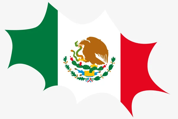 Explosie wit de vlag van Mexico — Stockvector