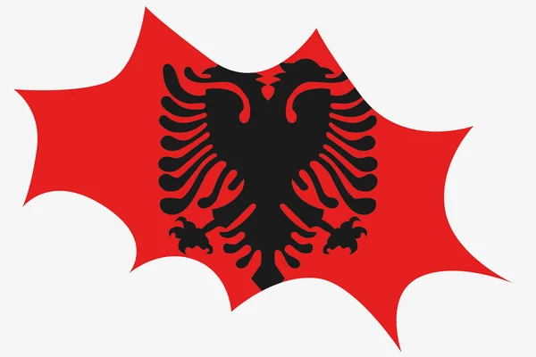 Esplosione con la bandiera di Albania — Vettoriale Stock