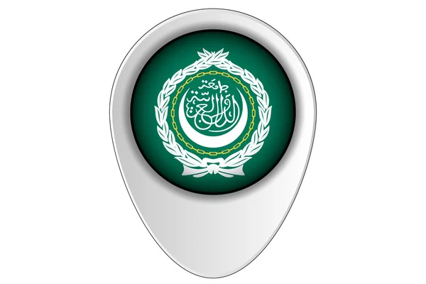 3D карта Иллюстрация флага страны Лиги арабских государств — стоковый вектор