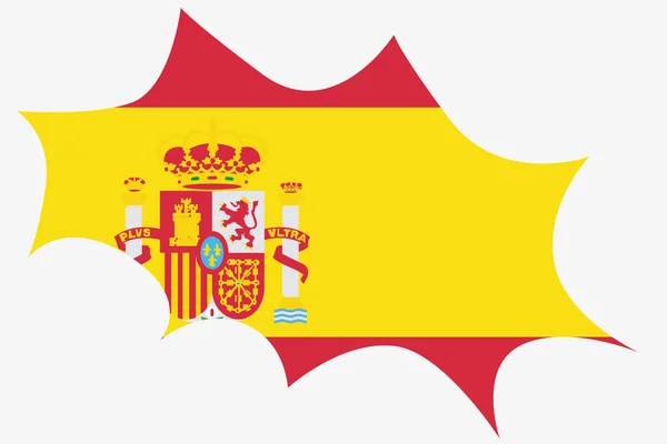 Explosión con la bandera de España — Vector de stock