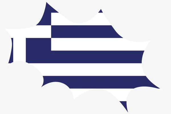 Explosión con la bandera de Grecia — Archivo Imágenes Vectoriales