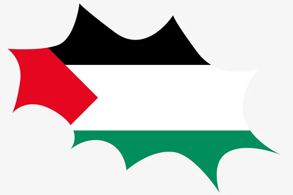 Explosión con la bandera de Palestina — Archivo Imágenes Vectoriales