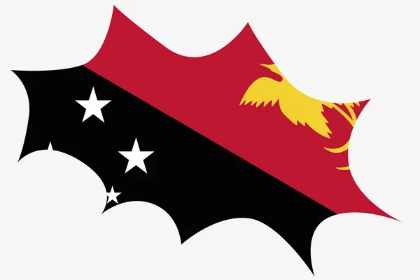 Έκρηξη εξυπνάδα η σημαία της Παπούα Νέας Γουινέας — Διανυσματικό Αρχείο