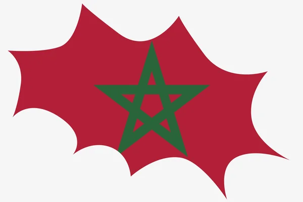 Explosion med flaggan för Marocko — Stock vektor
