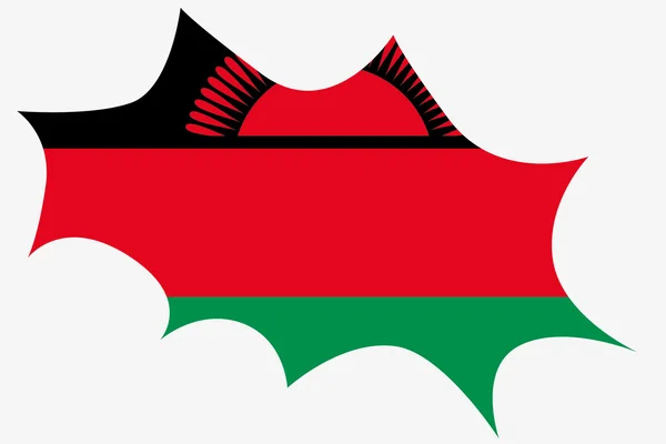 Explosión con la bandera de Malawi — Archivo Imágenes Vectoriales