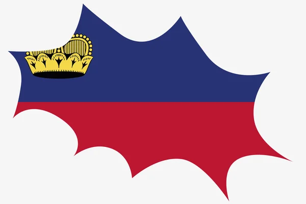 Explosión con la bandera de Liechtenstein — Archivo Imágenes Vectoriales