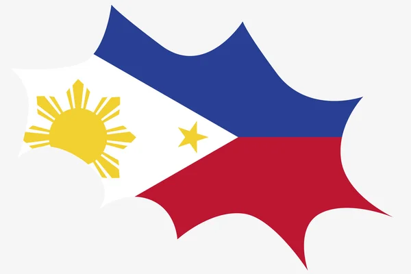 Explosion med flaggan för Filippinerna — Stock vektor