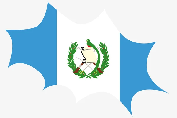 Explosão com a bandeira da Guatemala — Vetor de Stock