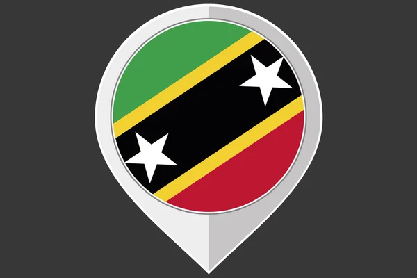 Indicatore con la bandiera di Saint Kitts e Nevis — Vettoriale Stock