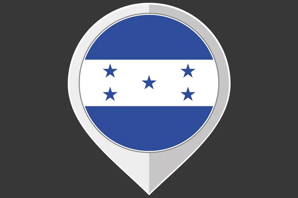 Aanwijzer met de vlag van Honduras — Stockvector