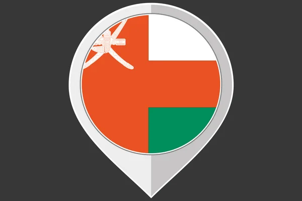 Pointeur avec le drapeau de Oman — Image vectorielle