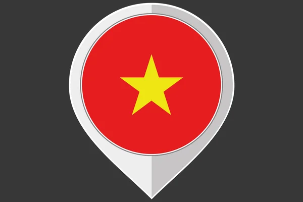 Ponteiro com a bandeira do Vietnã — Vetor de Stock