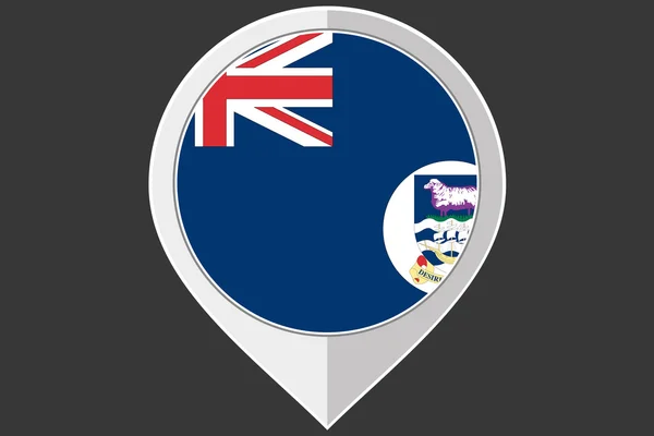 Puntero con la bandera de Malvinas — Vector de stock