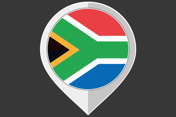 Puntero con la bandera de Sudáfrica — Archivo Imágenes Vectoriales