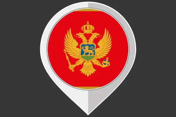 Δείκτη με την σημαία του Μαυροβουνίου — Διανυσματικό Αρχείο