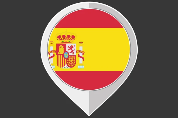Zeiger mit der Flagge Spaniens — Stockvektor