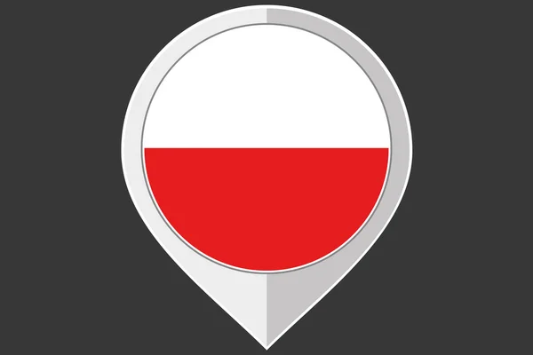 Wskaźnik z flagą Polski — Wektor stockowy