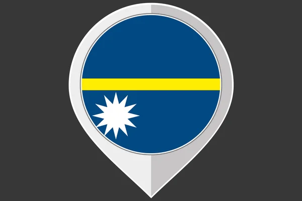 Puntero con la bandera de Nauru — Archivo Imágenes Vectoriales
