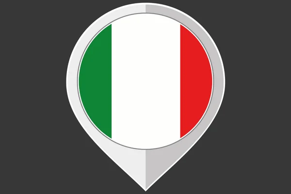 Pekaren med flaggan i Italien — Stock vektor