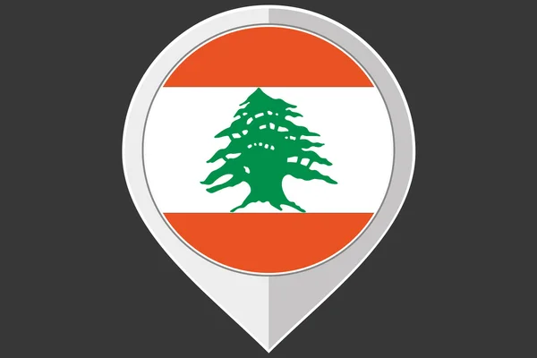 İşaretçi ile Lübnan Bayrağı — Stok Vektör