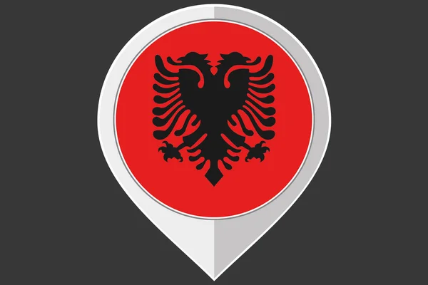 Puntero con la bandera de Albania — Archivo Imágenes Vectoriales