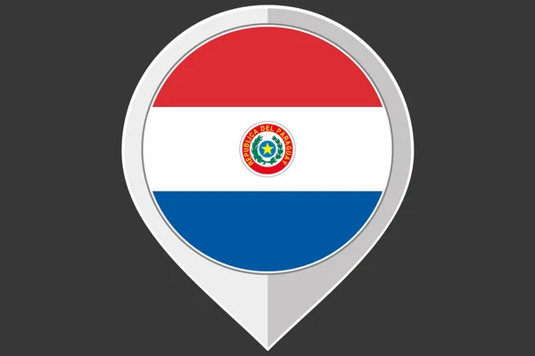 Вказівник з прапор Парагваю — стоковий вектор