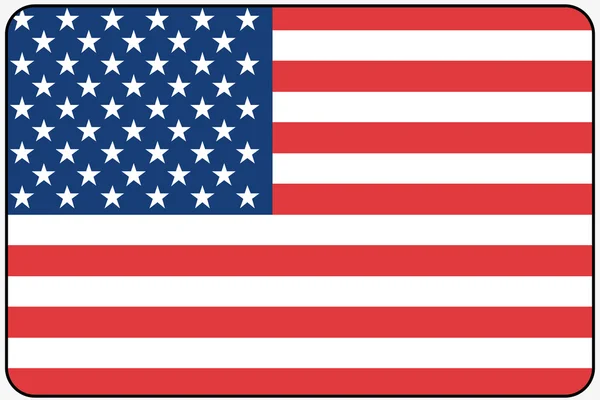 Ilustración de Bandera de Diseño Plano con Esquinas Redondeadas y Black Out — Vector de stock