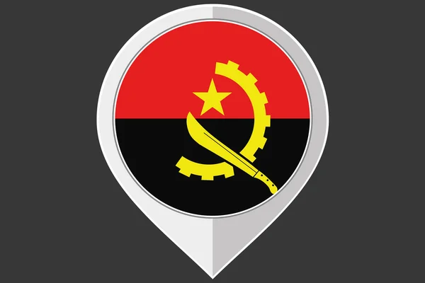 Pekaren med flaggan i Angola — Stock vektor