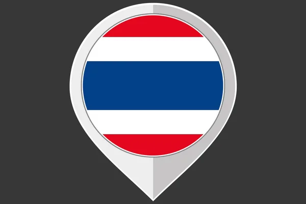 Zeiger mit der Flagge von Thailand — Stockvektor