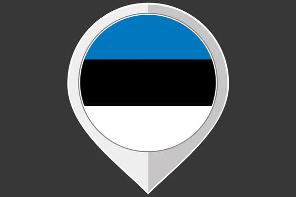 Puntero con la bandera de Estonia — Archivo Imágenes Vectoriales